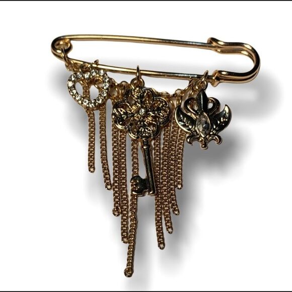 Vintage 80s Pin Brooch - Picture 2 of 6